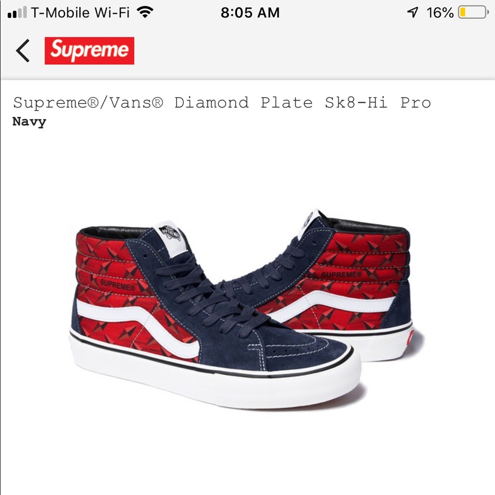 Supreme x vans collab shoes
